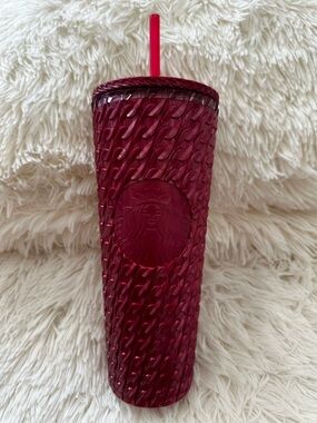 Starbucks Chain Link Burgundy Red 24oz Venti Tumbler